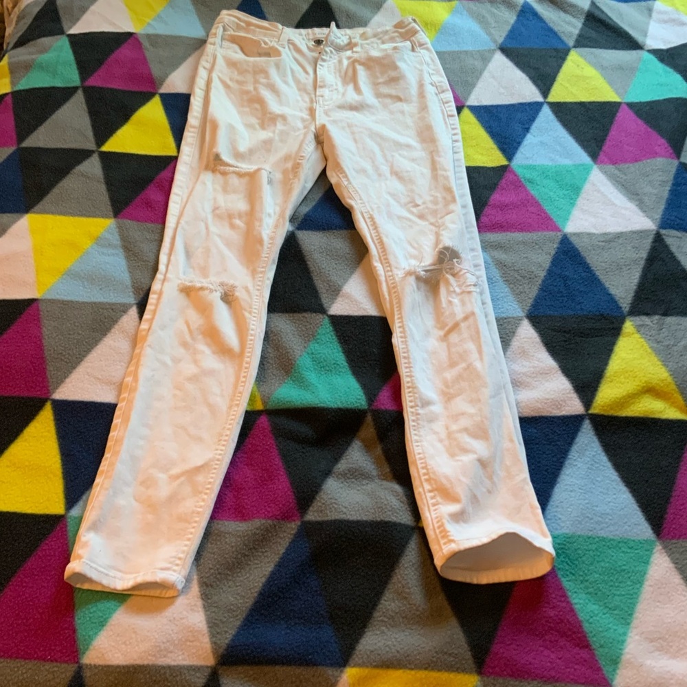 High Rise Ripped Skinny Jeans